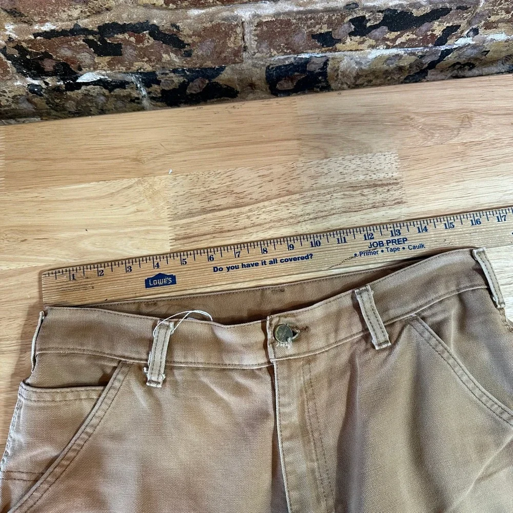 Carhartt B11 BRN Brown Washed Duck Canvas Carpenter Workwear Pants Mens 32x30